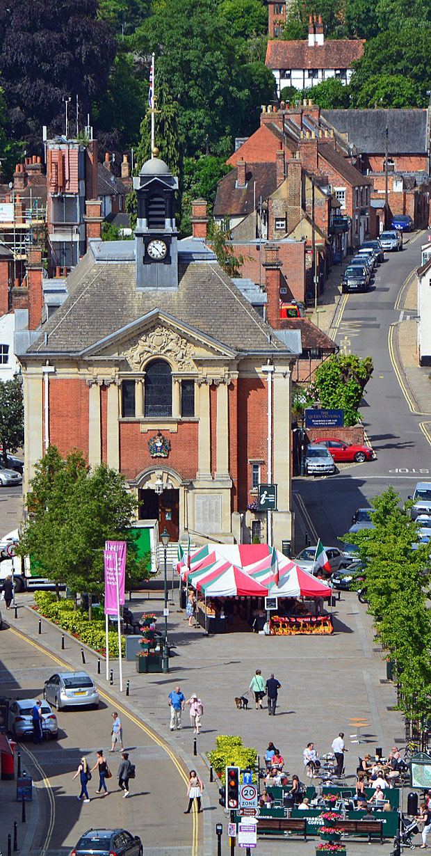 Aerial view of Henley on Thames